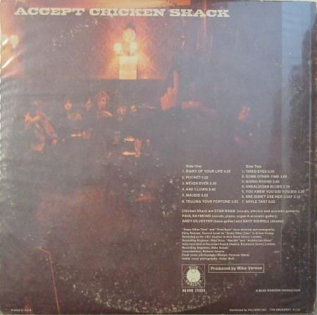 LPレコード チキン・シャック ACCEPT - STRAIGHT RECORDS