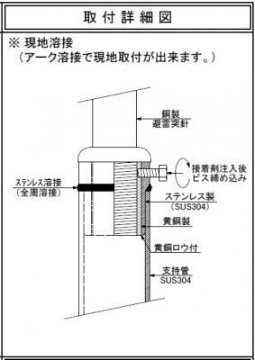 四興 通販 避雷突針取付用カップリング(黄銅・ステンレス環製 四興 通販 避雷突針取付用カップリング(黄銅・ステンレス環製
