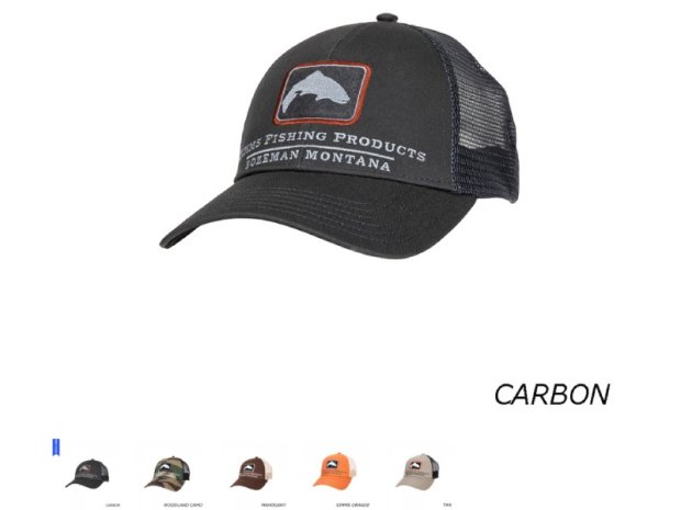 Simms Trout Patch Trucker Baseball Hat-Cap Men One Size Orange