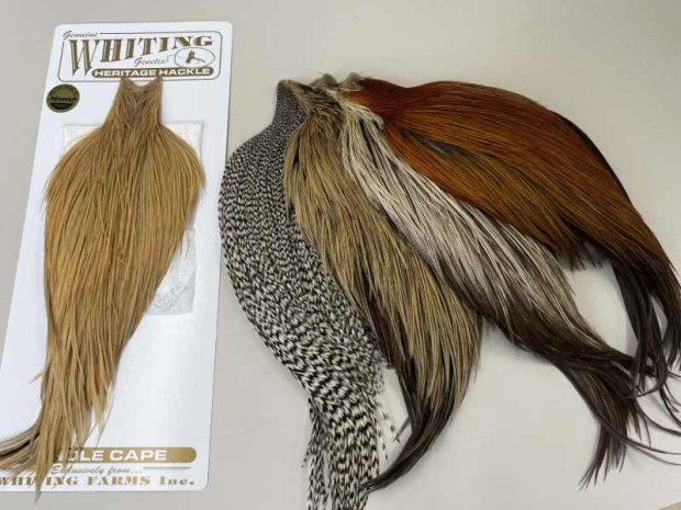 ＷＨＩＴＩＮＧ（ホワイティング）　Heritage Hackle Cape（ヘリテージ ハックルケープ） -  フライフィッシングショップ・シムス(SIMMS)  ・スコット・カムパネラプロショップ【GLITTER】スノーピーク・フライフィッシング・アウトドアショップの【グリッター】