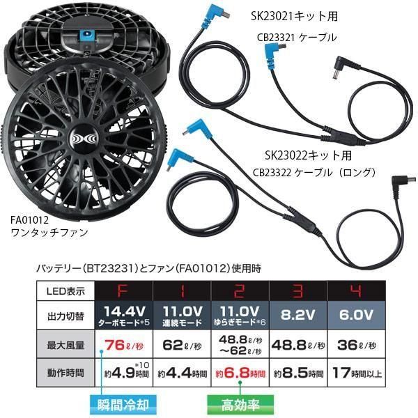 じ*兄様 空調服スターターキット　SK23022 新品未使用品 作業服・作業用品 空調服（R）スターターキット14.4V(ロング