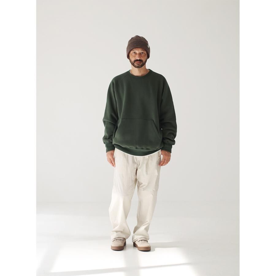 KOWGA オリーブグリーン クルーネックスウェット