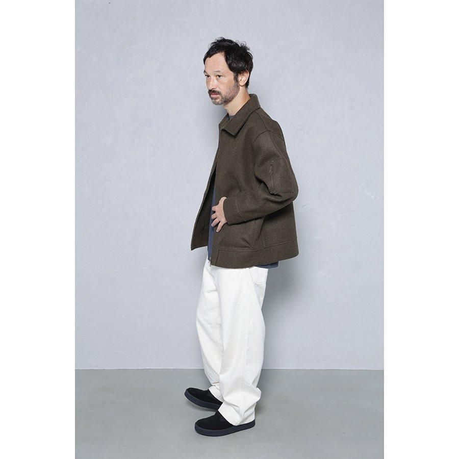 w&lt 立体ポケット メルトンウールジャケット w< 立体ポケット メルトンウールジャケット