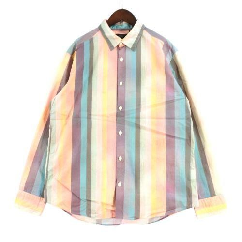 Paul Smith ポールスミス Multi Color Stripe Print Shirt ストライプ シャツ ブランド古着買取 販売unstitchオンラインショップ Paul Smith ポールスミス Multi Color Stripe Print Shirt ストライプ シャツ ブランド古着買取 販売unstitchオンラインショップ