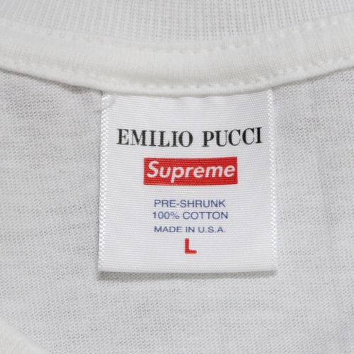 Supreme 21SS Emilio Pucci Box Logo Tee White/Black エミリオプッチ
