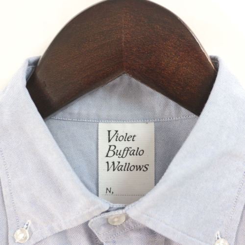 Violet Buffalo Wallows ヴァイオレットバッファローワロウズ ドレステリア ウール混 切替 コート sizeL/濃紺 ◆■ メンズ