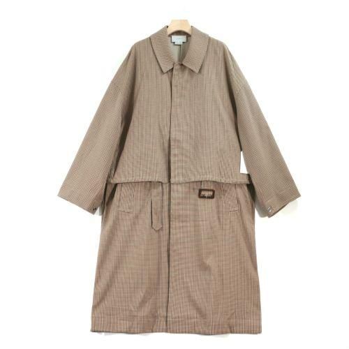 YOKE ヨーク yoke tokyo 19SS 3WAY BAL COLLAR SHARE COAT チェック コート -  ブランド古着買取・販売unstitchオンラインショップ