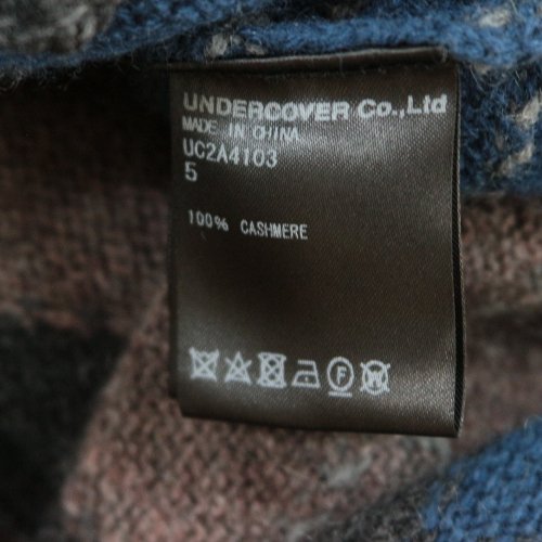 上質風合い undercover カシミア100%アーガイルニット UNDERCOVER