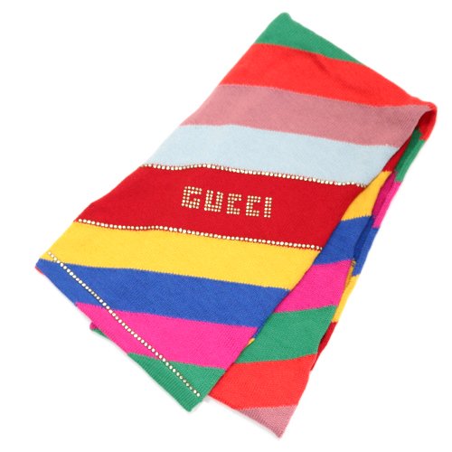 GUCCI グッチ ボーダーマフラー - ブランド古着買取・販売unstitch