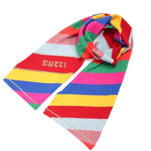 GUCCI グッチ ボーダーマフラー - ブランド古着買取・販売unstitch