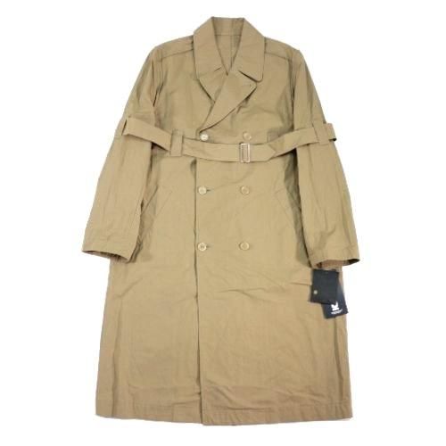 サイズ表記新品 バースト222 18AW V183-08 FLEECE LONG JK フリース ロング ジャケット 2 khaki vast222 日本製 ノーカラー コート カーキ メンズ 【210303】