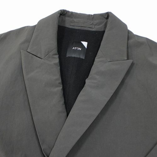 ATON エイトン 21AW ASAKO NYLON PEAKED LAPEL COAT コート - ブランド