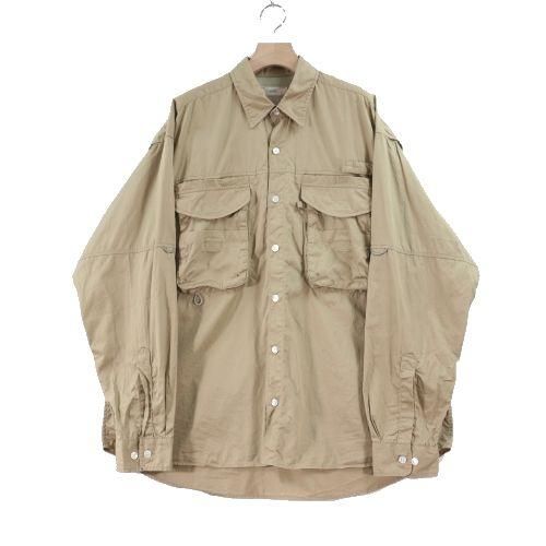 unfil フィッシングシャツ unfil アンフィル washed cotton-twill fishing shirt