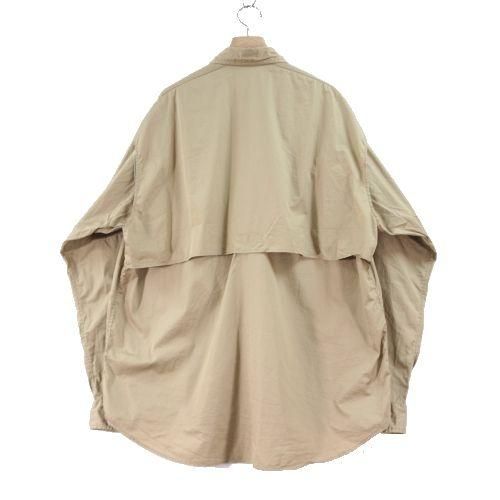 unfil アンフィル washed cotton-twill fishing shirt