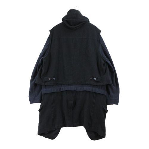 本物 UNDERCOVER 縮絨レイヤードブルゾンコート 21AW アンダーカバー ジャケット・アウター
