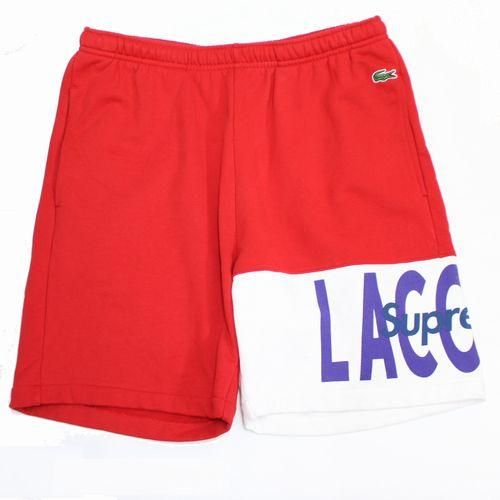 SUPREME 19AW LACOSTE Logo Panel Sweatshort ショートパンツ ...