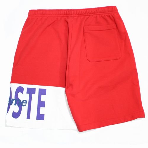 SUPREME 19AW LACOSTE Logo Panel Sweatshort ショートパンツ