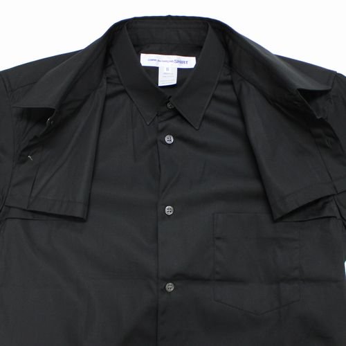 COMMEdesGARCONS SHIRT コムデギャルソンシャツ 21SS 半袖レイヤードシャツ -  ブランド古着買取・販売unstitchオンラインショップ