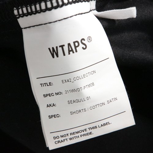 WTAPS ダブルタップス 21SS SEAGULL 01 SHORTS / COTTON. SATIN