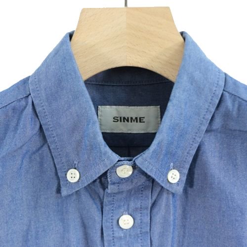 SINME シンメ DUNGAREE CROSS BUTTON DOWN SHIRTS ダンガリークロス