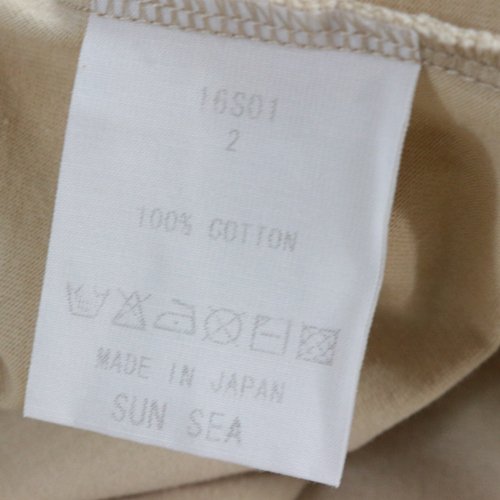 SUNSEA サンシー 16SS LAYERED T レイヤードTシャツ 2 ベージュ - ブランド古着買取・販売unstitchオンラインショップ