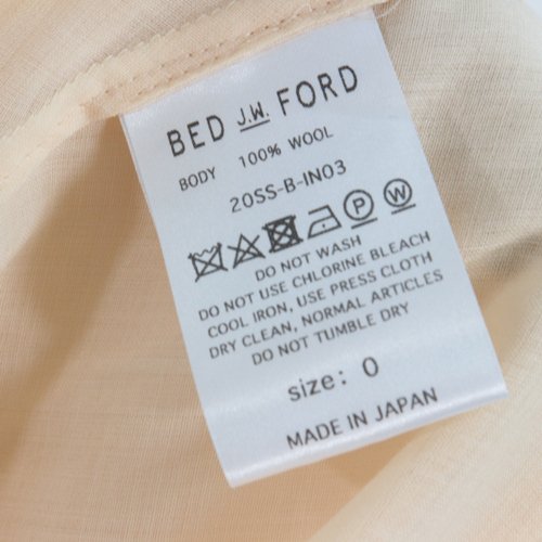 BED J.W. FORD ベッドフォード 20SS No Sleeve Shirt ノースリーブシャツ 0 ベージュ -  ブランド古着買取・販売unstitchオンラインショップ