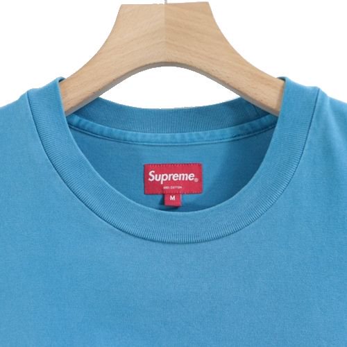 Supreme シュプリーム 18SS Overdyed Pocket Tee Tシャツ M ブルー