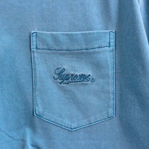 Supreme シュプリーム 18SS Overdyed Pocket Tee Tシャツ M ブルー