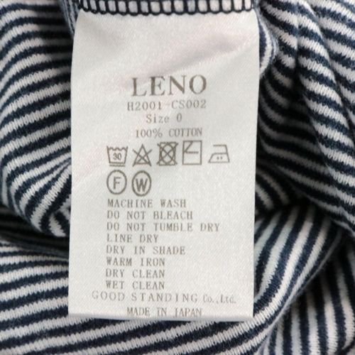LENO リノ 20SS UNISEX HALF SLEEVE BORDER ボーダーTシャツ 0 ネイビー -  ブランド古着買取・販売unstitchオンラインショップ