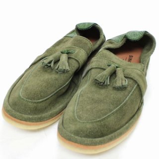 SINGH AND SON シンアンドアン KISHTEE LOAFER DOUBLE CREPE SOLE OLIVE 7 ローファー シューズ