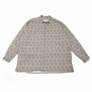 toogood ȥå THE DRAUGHTMAN SHIRT PRINTED TWILL BASKET WEAVE 