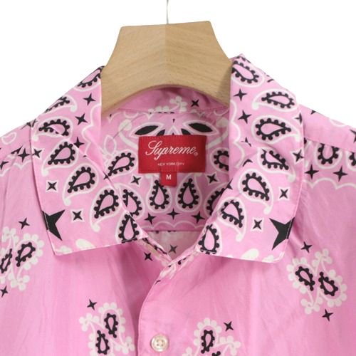 M Supreme Bandana Silk S/S Shirt Pink