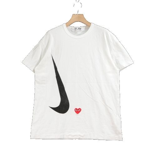 【希少XLサイズ】プレイコムデギャルソン×ナイキ☆センターロゴ入りTシャツ