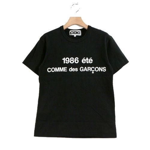 CDG シーディージー 20SS ロゴプリントTシャツ S ブラック