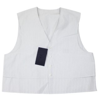 URU  22SS COTTON SILK STRIPE VEST