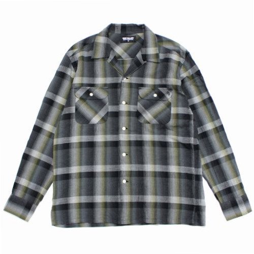 RUDE GALLERY ルードギャラリー 22SS OMBRE CHECK OPEN COLLAR SHIRT