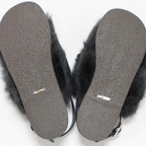 FABIO RUSCONI ファビオルスコーニ DE99 ラビットファーサンダル