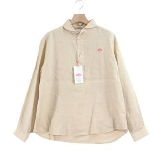DANTON ȥ 20SS LINEN CLOTH ROUND COLLAR SHIRTS  36 ١