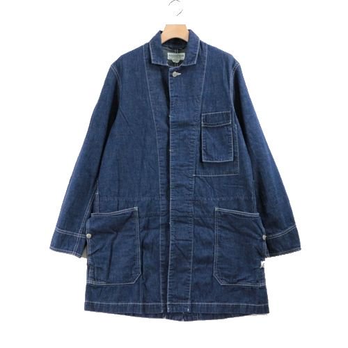 SASSAFRAS ササフラス 18SS WHOLE LEAF COAT 8oz INDIGO DENIM ホール ...