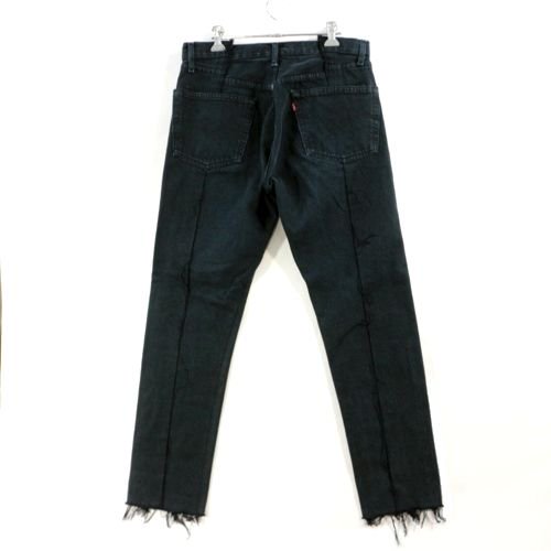 OLDPARK オールドパーク SLIM FLARE JEANS BLACK スリムフレアジーンズ