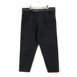SUNSEA サンシー 14AW Cotton Pants ベルト付 パンツ 2 ブラック