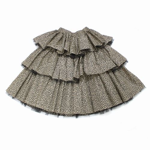 SIIILON シーロン 20SS Leopard gather skirt レオパードギャザー ...