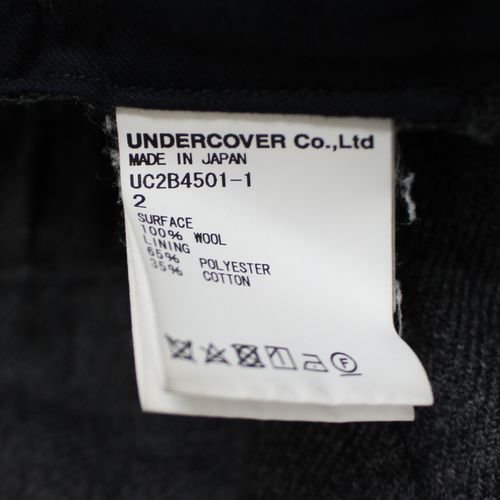 UNDERCOVER アンダーカバー 22AW シェットランドウールイージーパンツ PSYCHO JQパッチパンツ 2 チャコール -  ブランド古着買取・販売unstitchオンラインショップ