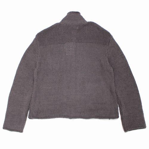 ENCOMING インカミング 22AW KNITTED HIGH NECK BLOUSON ハイネック ニット ブルゾン M ブラウン -  ブランド古着買取・販売unstitchオンラインショップ