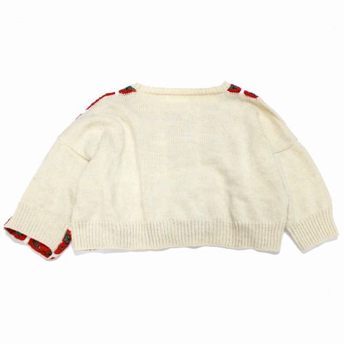 RYOTA MURAKAMI リョウタ ムラカミ 18AW クロシェセーター ニット オフホワイト レッド -  ブランド古着買取・販売unstitchオンラインショップ