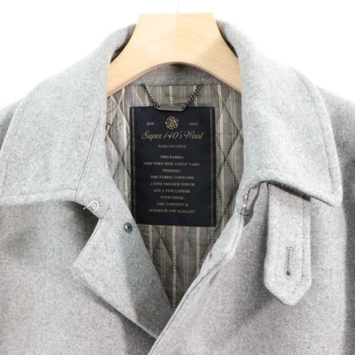 Super140s nano universeメルトンシングルPコート nano universe ナノユニバース SUPER140'S メルトンシングルP