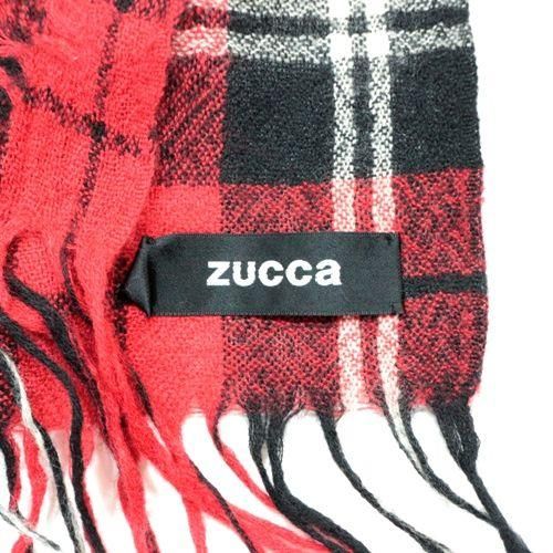 ZUCCA ズッカ チェックストール レッド - ブランド古着買取