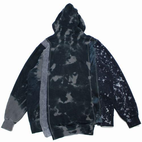 Rebuild by Needles リビルドバイニードルス 22AW 5 Cuts Hoody - B&W