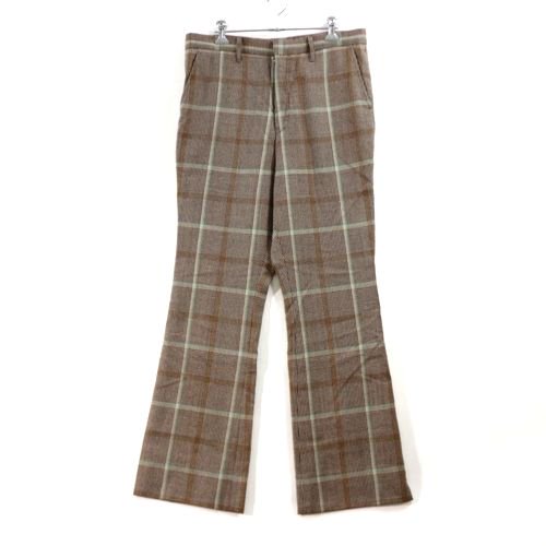 DISCOVERED ディスカバード 20AW Check wool pants チェックウールパンツ 3 ブラウン -  ブランド古着買取・販売unstitchオンラインショップ