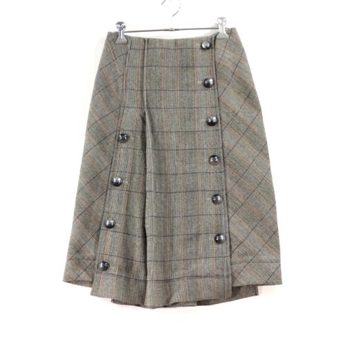 Chloe クロエ AW Kilt Inspired Check Pleated Skirt In Stretch